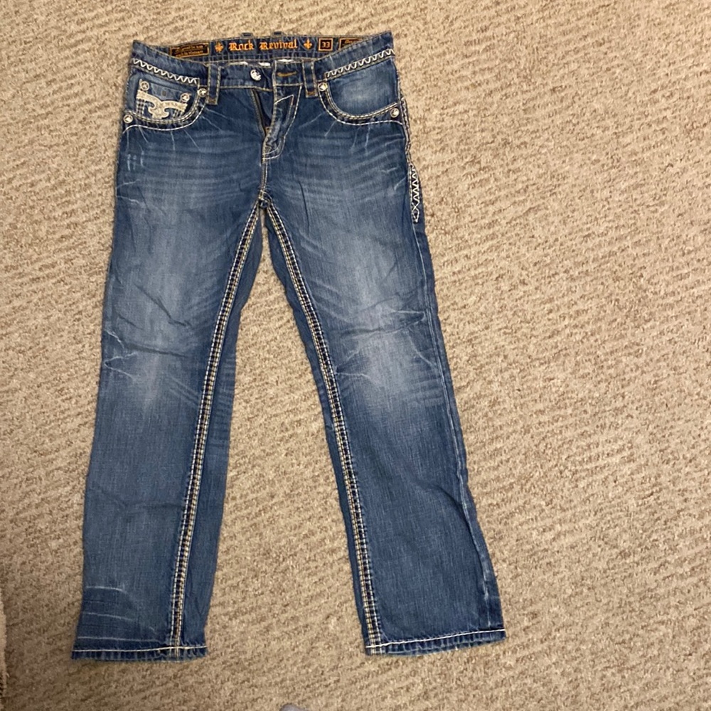 Mens Rock Revival jeans McCoy Straight Size 33 x 32